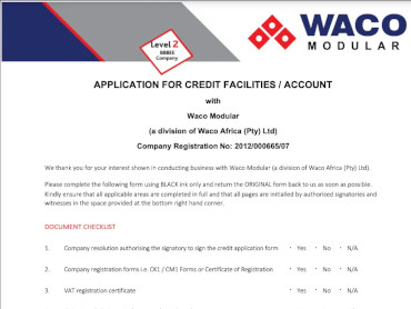 Waco Modular Standard Conditions of Erection and Hire